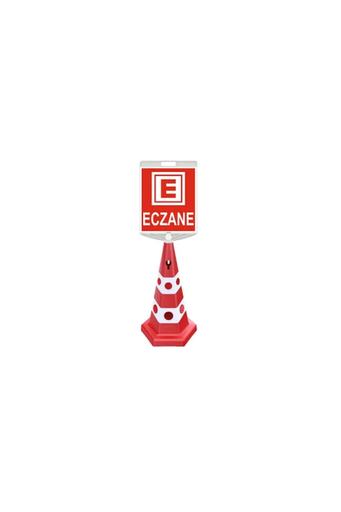 [02587412] Eczane Park Dubası (Kedi Gözlü Koni + Baskılı Dikdörtgen Tabela)