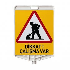 [6651] DİKKAT ÇALIŞMA VAR / DİKDÖRTGEN LEVHA 340x400mm